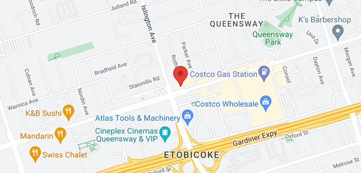 map of 970 THE QUEENSWAY